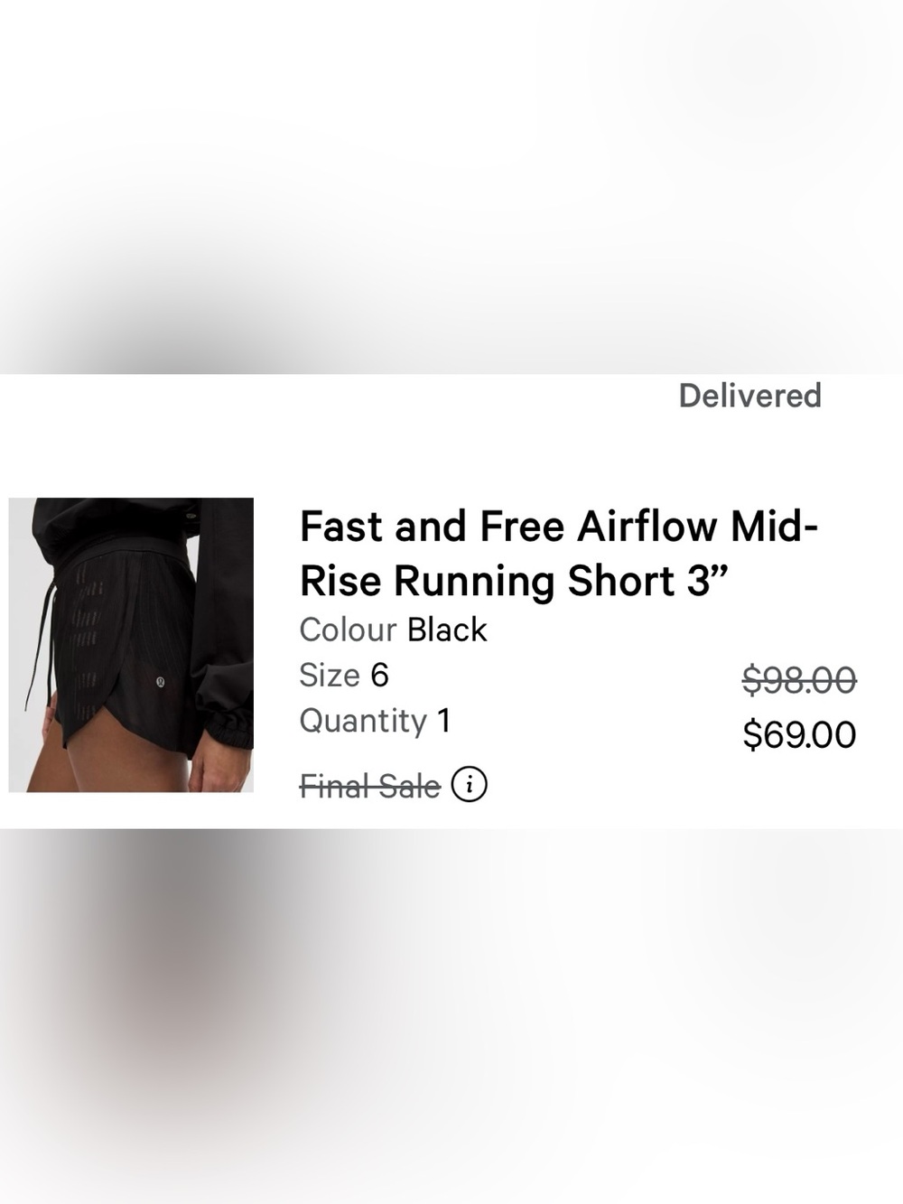 Fast and Free Rise Running Shorts Lululemon- Black